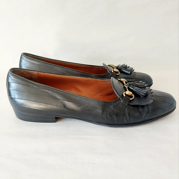 Cole Haan Tassel Loafers Vintage Women's Black Horse Bit Comfort Shoes Size 10B - Picture 2 of 13